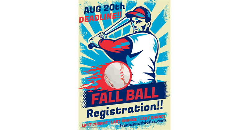 Fall Ball Registration is Open Until August 20th